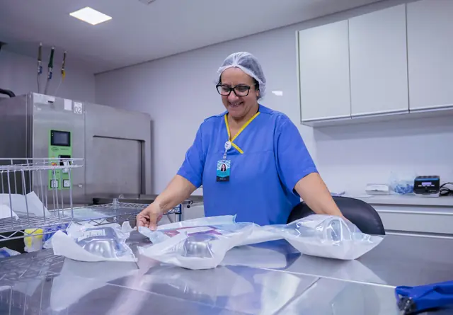 Preparo de material na central de esterilização
